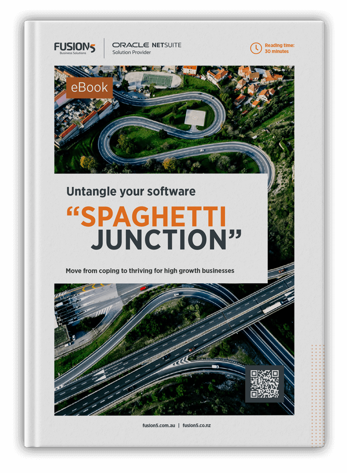 Mockup cover of the NetSuite Spaghetti Junction eBook